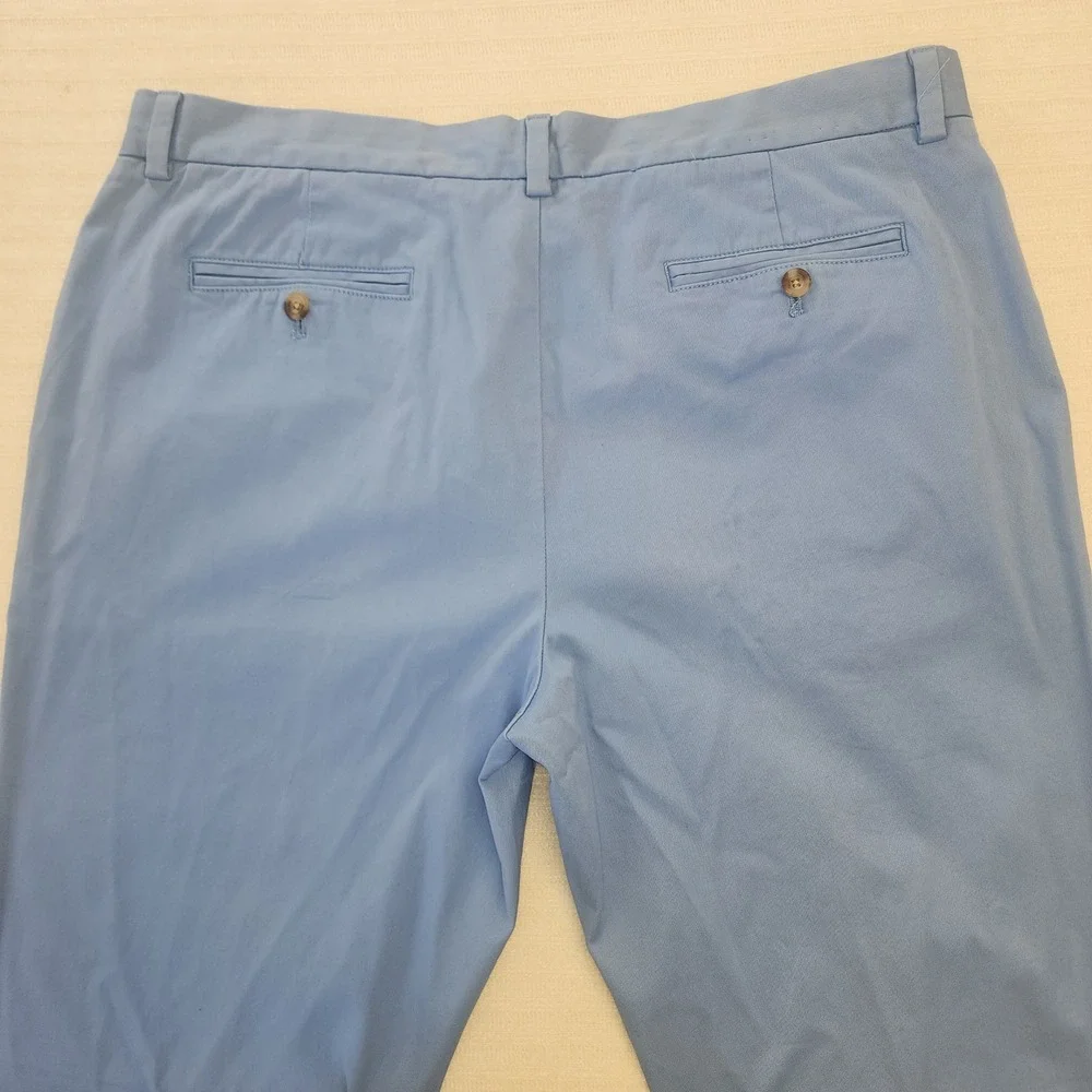 Vineyard Vines Breaker Pant Mens 36x32 Blue Chino Straight Leg Cotton Stretch - Picture 7 of 11